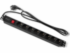 QOLTEC 54469 Power strip for RACK 1U 16A 8xSCHUKO 2m