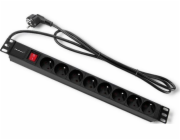 QOLTEC 54471 Power strip for RACK cabinets 1U 16A PDU 8xFRENCH 2m