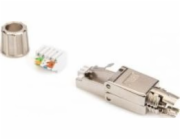 DIGITUS Field Termination Plug RJ45 Cat.6A FTP shielded AWG 22-27 10GbE PoE+ tool free cap and metal latch