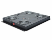 Digitus Roof cooling unit for DIGITUS server cabinets, 4 Fans, Switch, Thermostat, 552m3 air circ./h Color black RAL 900