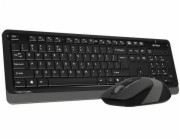 A4tech set klávesnice + myš, FG1010 FSTYLER, bezdrátová, šedá