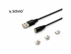 SAVIO CL -152 Magnetický kabel USB typu C, Micro a Lightn...