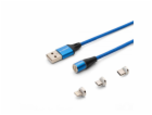 SAVIO CL -154 Magnetický KABEL - USB typu C, Micro a Ligh...