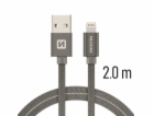 Swissten Datový Kabel Textile Usb / Lightning 2,0 M Šedý
