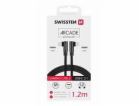 Swissten kabel Arcade USB-C/USB-C 1,2m, černá Swissten te...