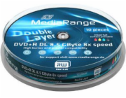 MEDIARANGE DVD+R 8,5GB 8x Dual Layer spindl 10ks Inkjet Printable