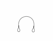 Ocelové jistící lanko 3 mm x 400 mm (SC), černé bez karabiny