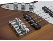 Dimavery JB-302, elektrická baskytara levoruká, sunburst