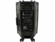 QTX QX15PA, mobilní 15" zvukový systém MP3/BT/FM/2x VHF, 250W