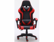 Topeshop FOTEL REMUS CZERWONY kancelářská a počítačová židle Polstrované sedadlo Polstrovaná zádová opěrka