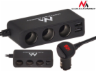 Maclean cigarette lighter socket splitter  voltmeter  3 c...