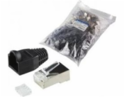 LogiLink Plugs RJ45 Kat. 6 100ks chráněný krytem, ??Black-MP0022