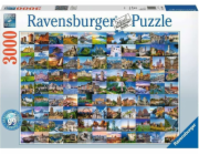 Puzzle 3000 dílků 99 krásných míst v Evropě