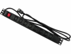 Napájecí lišta pro 19palcový rack | 1U | 10A | PDU | 8xIE...