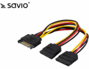Elmak SATA 15-pin - SATA 15-pin x2, 0,18m, vícebarevný (SAVIO AK-17)