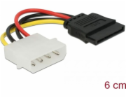 Delock Molex - SATA, 0.06m, Wielokolorowy (60112)