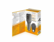 Technaxx AUTOalarm s detekcí pohybu + dálkové ovládání a nabíječka do auta 2x USB, (TX-100)