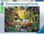 Puzzle Ravensburger 1 500 dílků Tygři nad vodou