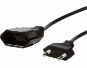 LogiLink  Netzkabel Euro CEE 7/16 Stecker zu Dose, 1m Schwarz - CP122