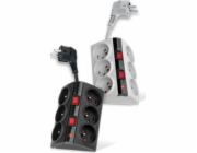 Acar Smart Surge Protector Power Line 6 zásuvek 3m šedý (W0156)
