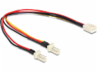 Delock 3-pin - 3-pin x2, 0,22 m, vícebarevný (89343)