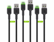 Green Cell KABGCSET03 USB kabel 2 m USB A USB C Černá