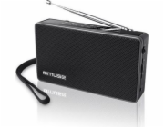 Radio Muse Muse M-030R Black, 2pásmové přenosné rádio
