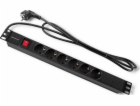 QOLTEC 54468 Power strip for RACK 1U 16A PDU 6xSCHUKO 2m