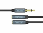 UNITEK Y-C956ABK audio cable 0.2 m 3.5mm 2 x 3.5mm Black Grey