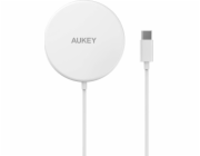 AUEKY Aircore Magnetic LC-A1 Bezdrátová magnetická nabíječka QI USB-C 15W Bílá