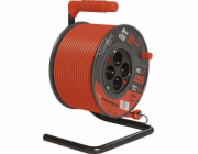 EMOS Predlžovací kábel na bubne 25 m / 4 zásuvky / s vypínačom / červený / PVC / 230V / 1,5 mm2