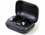 GEMBIRD sluchátka FitEar-X300B, Bluetooth, TWS, černá
