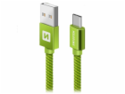 Swissten Datový Kabel Textile Usb / Usb-C 2,0 M Zelený