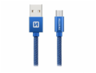 Swissten Datový Kabel Textile Usb / Micro Usb 2,0 M Modrý