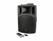 QTX QX-15 PLUS mobilní 15" zvukový systém MP3/BT/FM/2x UHF