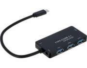 Akyga AK-AD-52 interface hub USB 3.2 Gen 2 (3.1 Gen 2) Type-C 500 Mbit/s Black