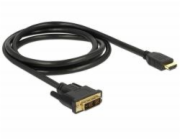 Delock - Kabel adaptéru - DVI-D s piny (male) do HDMI s piny (male) - 1.5 m - trojnásobně stíněný - černá
