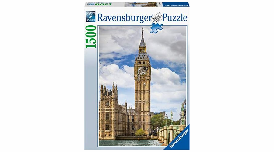 Puzzle Ravensburger 1 500 dílků Big Ben s kočkou