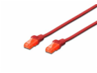 Digitus Ecoline Patch Cable, UTP, CAT 6e, AWG 26/7, červe...