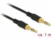 Delock - Audio kabel - mini-phone stereo 3.5 mm s piny (male) do mini-phone stereo 3.5 mm s piny (male) - 1 m - černá