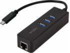 USB HUB LogiLink 3portový USB 3.0 + gigabitový Ethernet č...