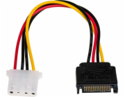 Akyga Molex - SATA, 0,15 m, vícebarevný (AK-CA-11)