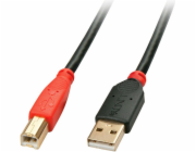 Lindy aktivní kabel USB 2.0, zástrčka USB-A > zástrčka USB-B (černý, 15 metrů)