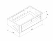 19" nástěnný rám 6U/300 RAL7035