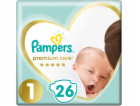 Pampers Premium Care Plenky Velikost 1, 2kg-5kg, 26ks