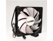 1stCOOL ventilátor SILENT, 12 cm Black/White 3pin/Molex