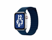 Coteetci kožený magnetický řemínek Loop Band pro Apple Watch 38 / 40mm tmavě modrý WH5205-DB