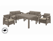 Zahradní nábytek Keter Corfu Fiesta set dvě dvousedačky + dvě křesla + stůl cappuccino