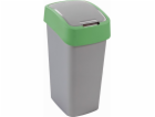 CURVER Flip Bin Odpadkový koš Stříbrná/zelená 45l