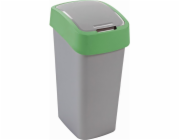 CURVER Flip Bin Odpadkový koš Stříbrná/zelená 45l